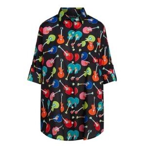 KikiSol Art To Wear Guitars Boyfriend Shirt